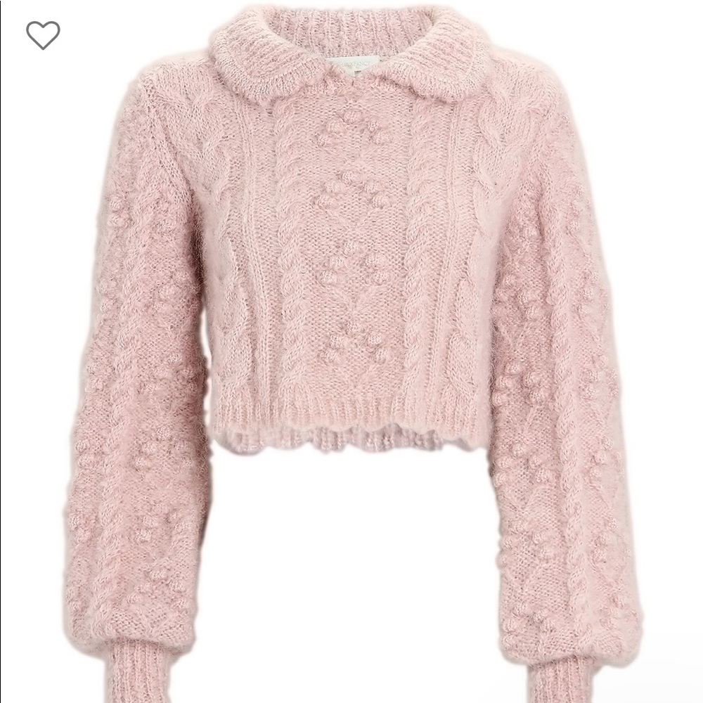 Brand New! LoveShackFancy Berget Cropped Sweater!